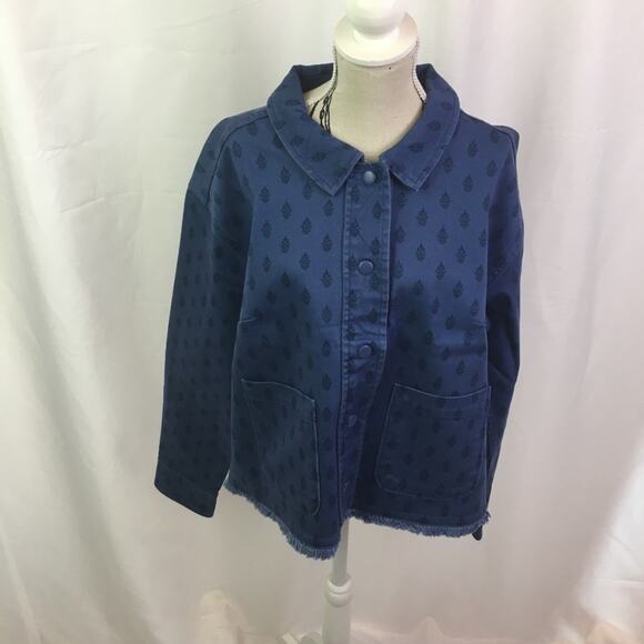 Isaac Mizrahi Live True Denim Fringe Jacket Small - Picture 6 of 16